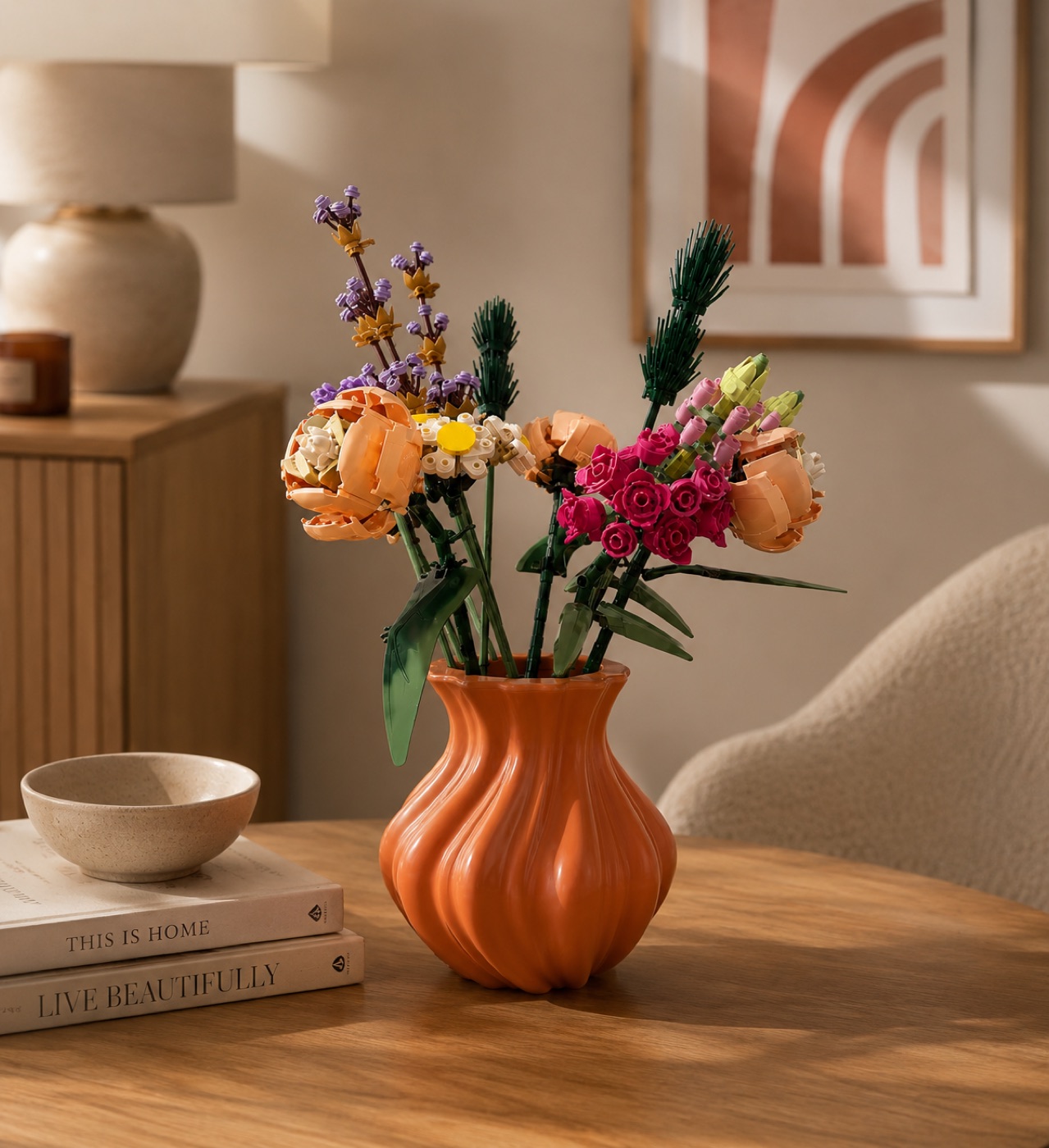 Mandarin orange Curve Bouquet Vase